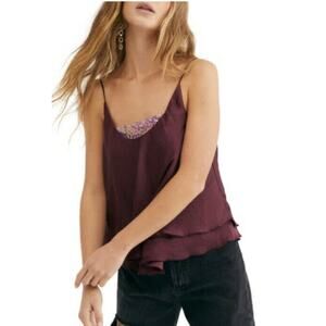 Free People Turn It On Camisole Top Vetiver Bloom